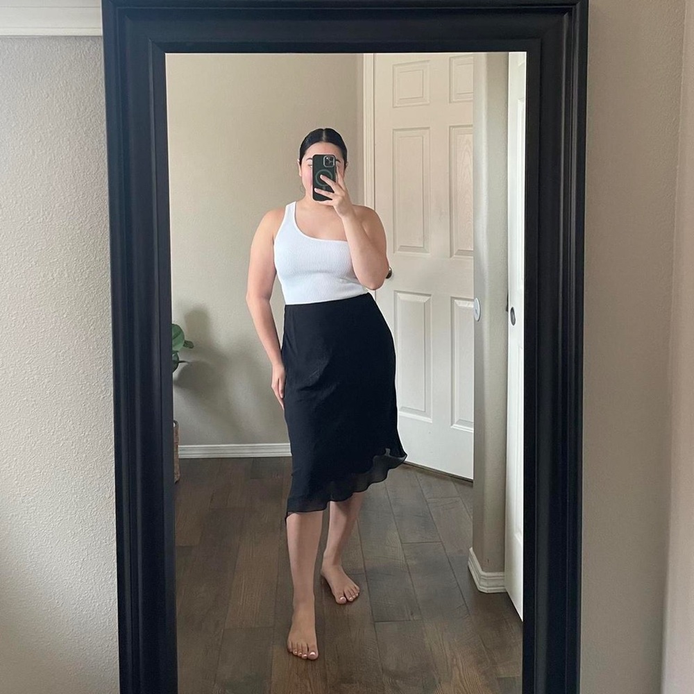 Vintage Asymmetrical Midi Skirt